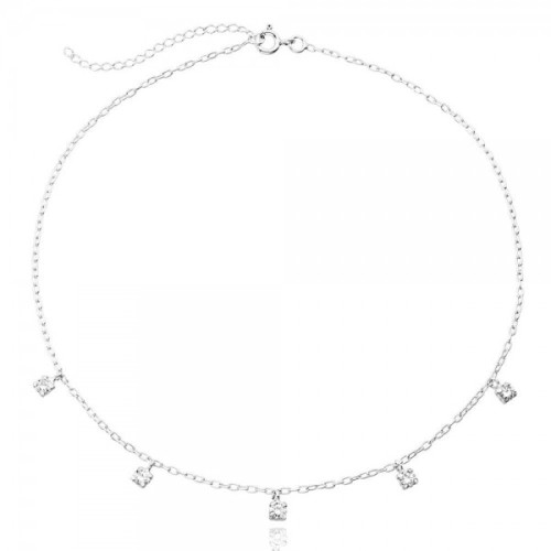 Choker em Prata 925 Pontos de Luz