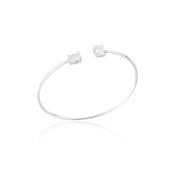 Bracelete em Prata 925 Pedra Oval